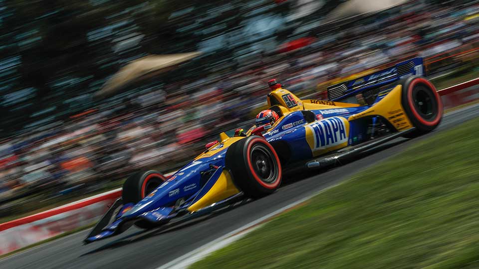 Alexander Rossi on track