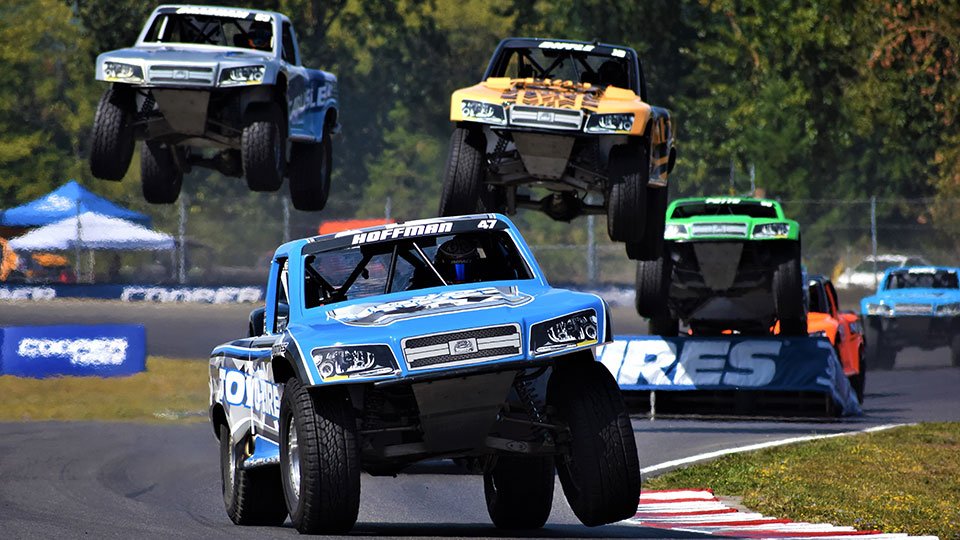 Stadium Super Trucks on track at the Grand Prix of Portland