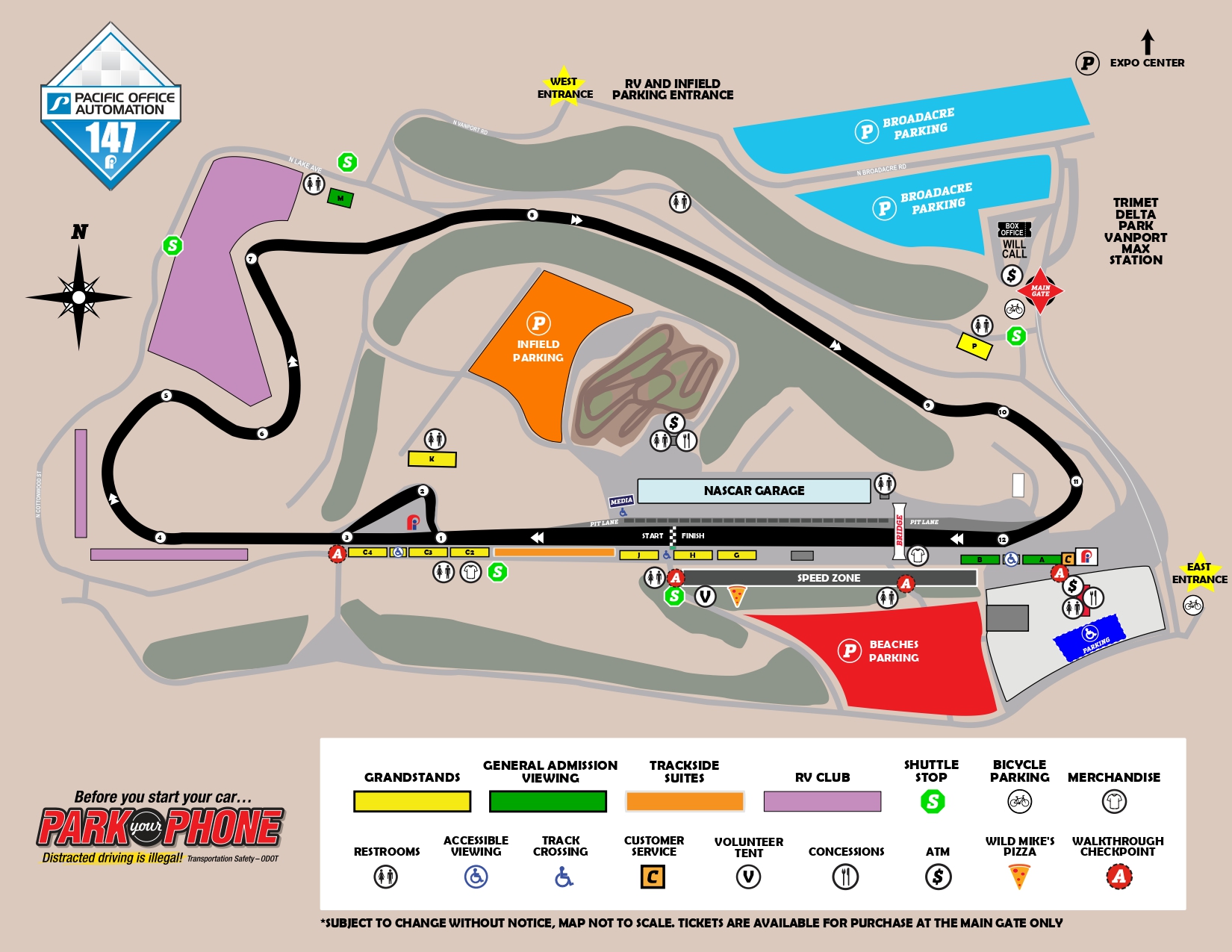 NASCAR Xfinity Series Festival Map