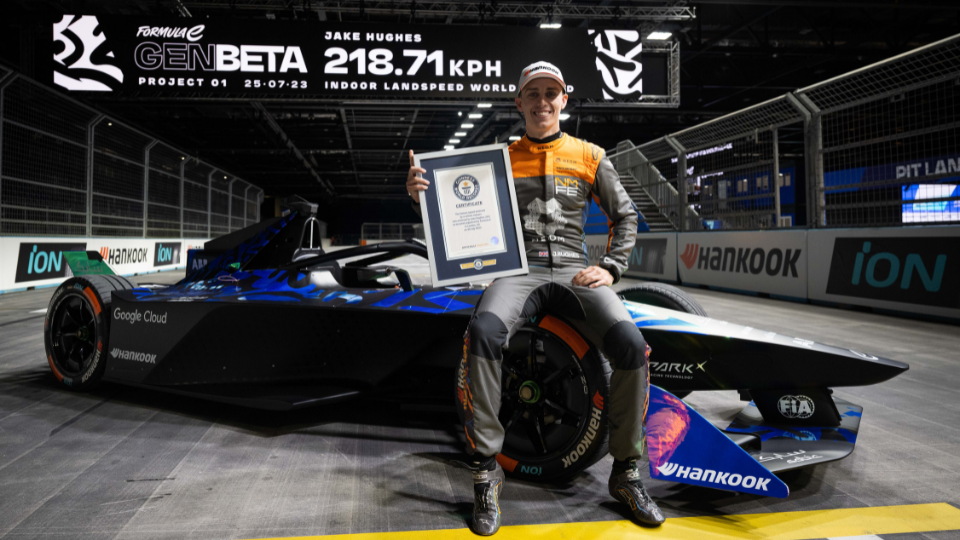 FORMULA E CAR HITS 218 KM/H TOP SPEED INDOORS TO SMASH GUINNESS WORLD RECORDS™ TITLE