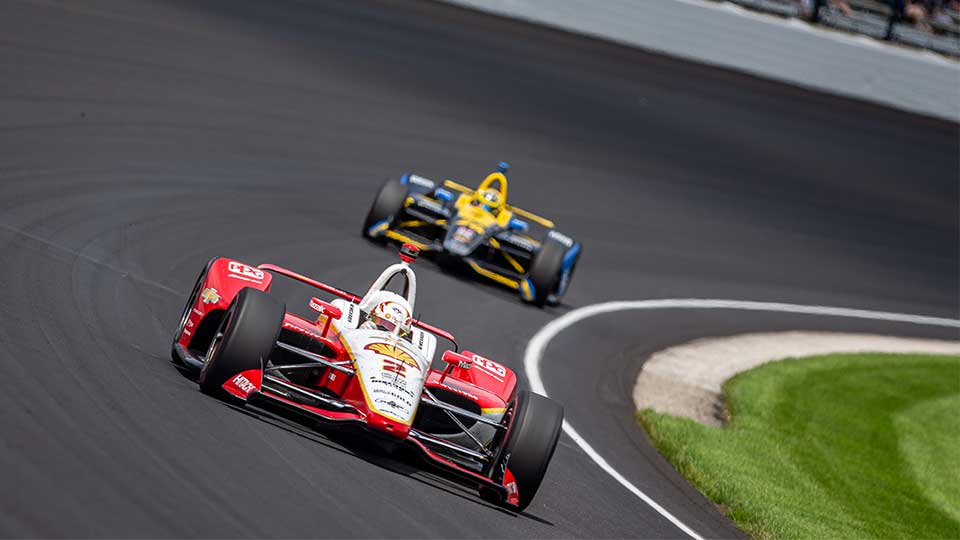 Josef Newgarden on track